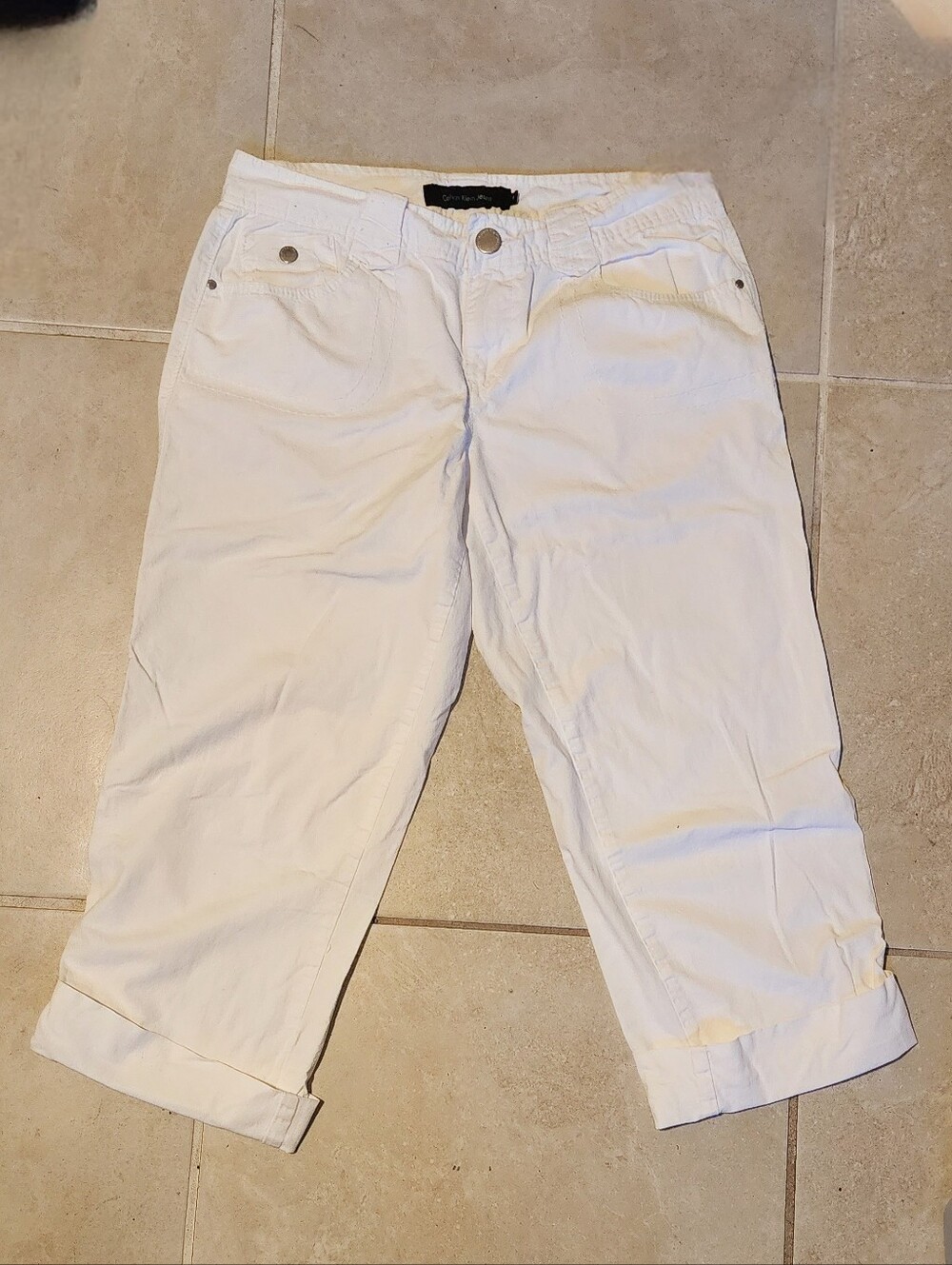 SUPER CUTE! Relaxed Cropped CALVIN KLEIN Cotton Capris